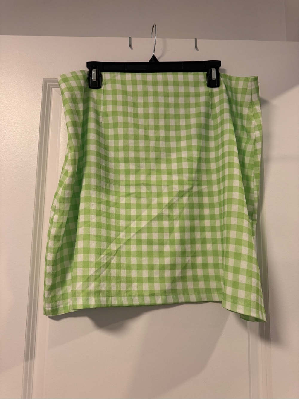 Nasty Gal Lime Gingham Mini Skirt
